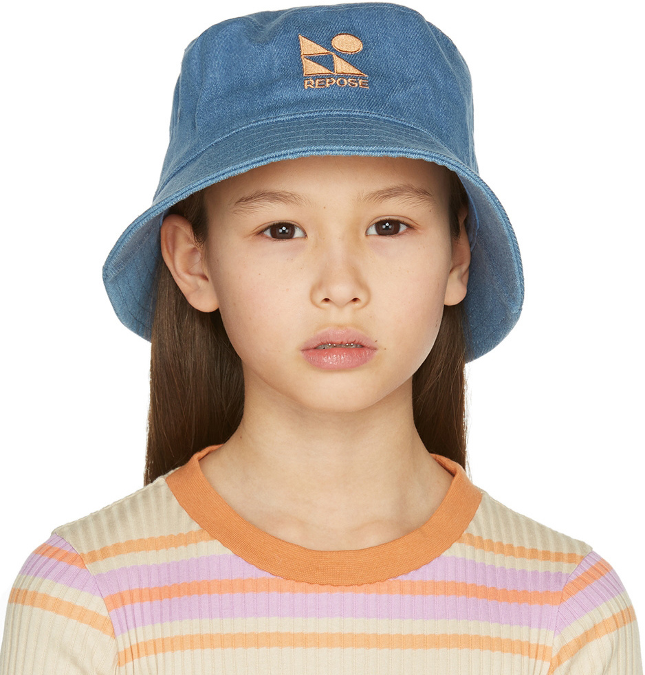 Kids Blue Denim Bucket Hat