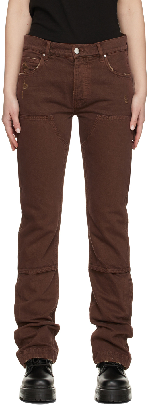 AMIRI: Brown Carpenter Jeans | SSENSE UK