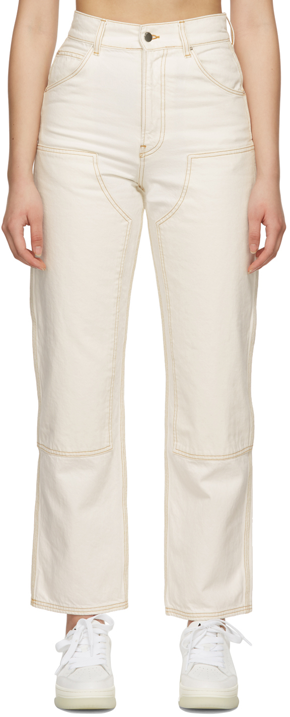 womens white carpenter pants