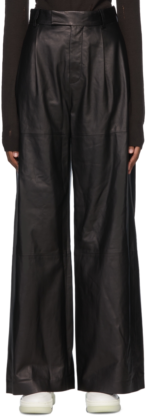 AMIRI Black Bovine Leather Pants