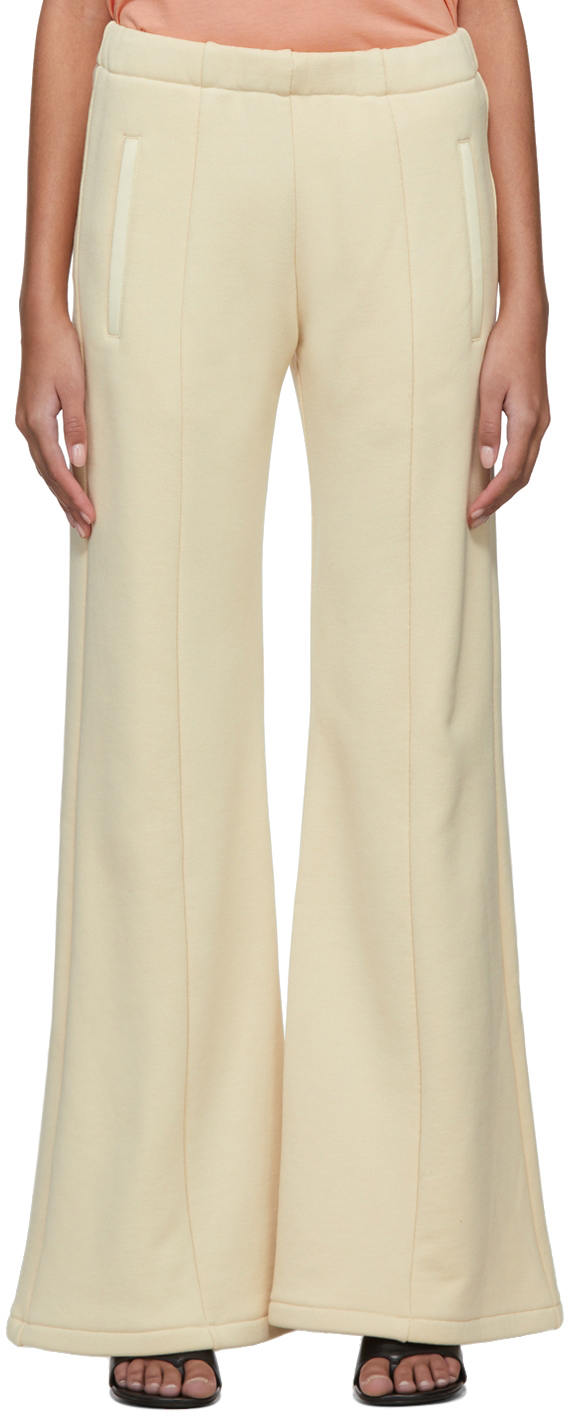 White Wide-Leg Lounge Pants