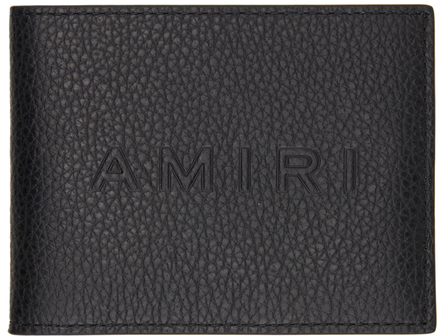 AMIRI Black Pebbled Logo Wallet