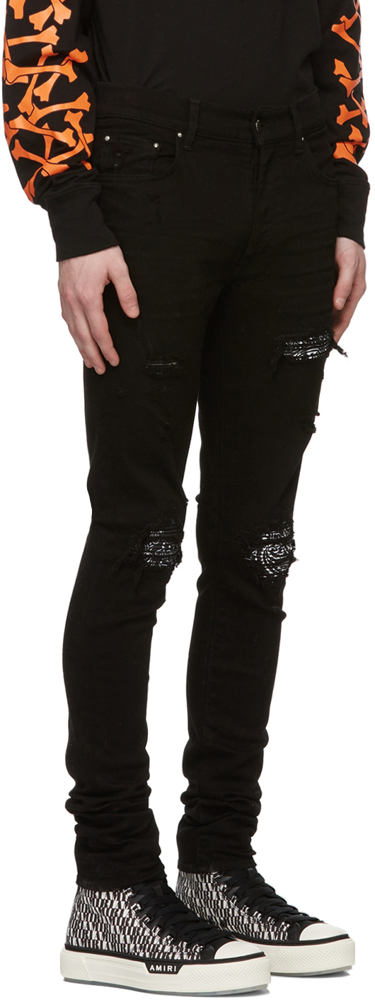 AMIRI Black Bandana Jeans Smart Closet