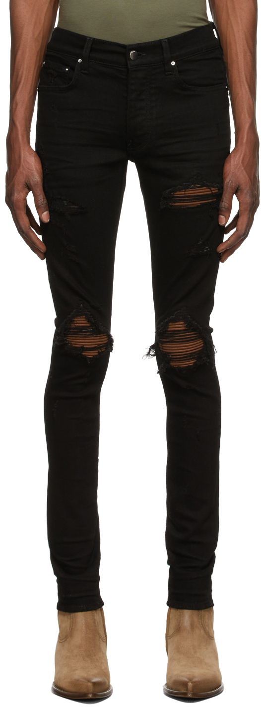 AMIRI: Black MX1 Microsuede Jeans | SSENSE