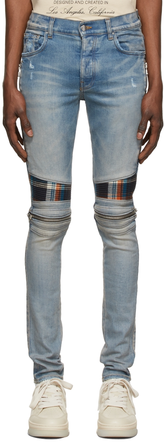 AMIRI Blue MX2 Plaid Jeans