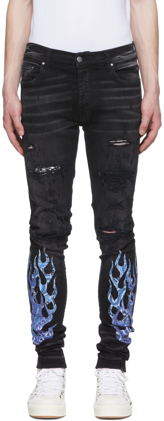 AMIRI Black Flame Jeans
