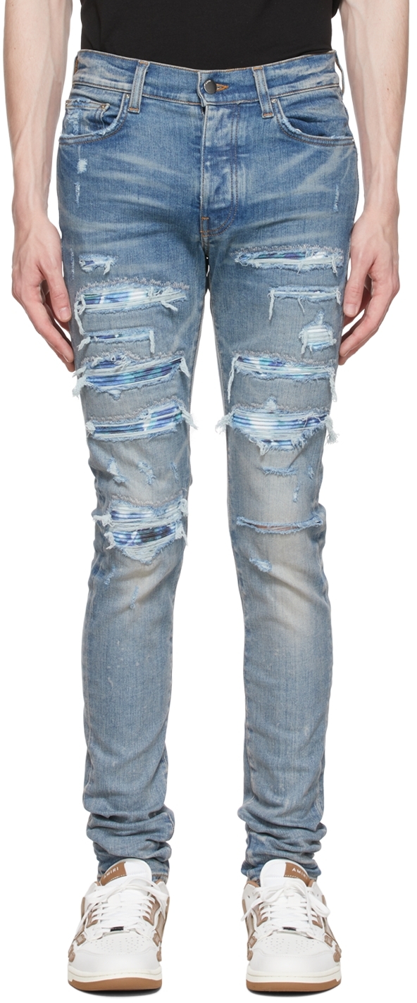 AMIRI Blue Bandana Thrasher Jeans