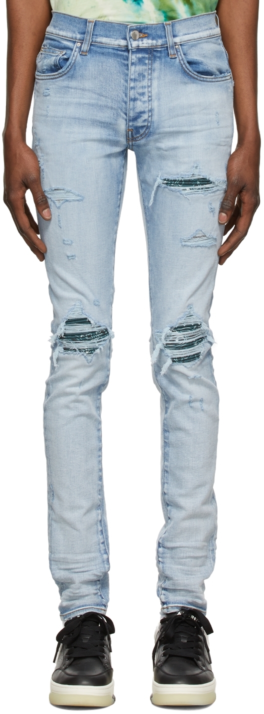 AMIRI Blue MX1 Bandana Jeans