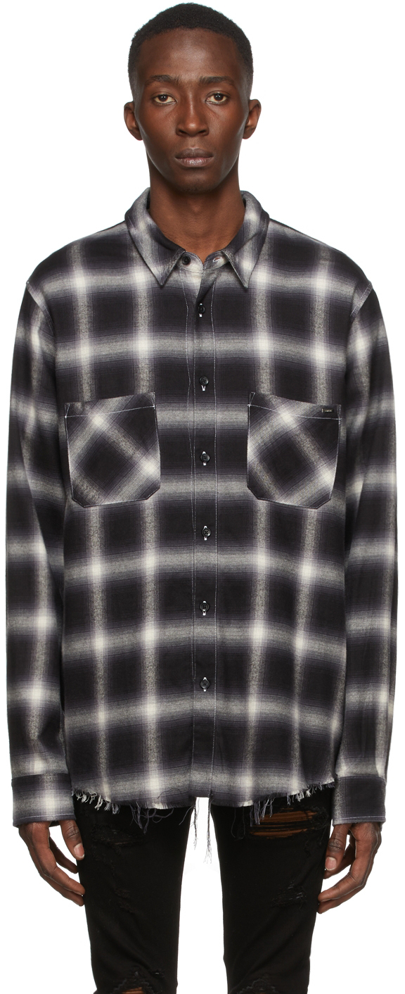AMIRI Black Core Shadow Plaid Shirt