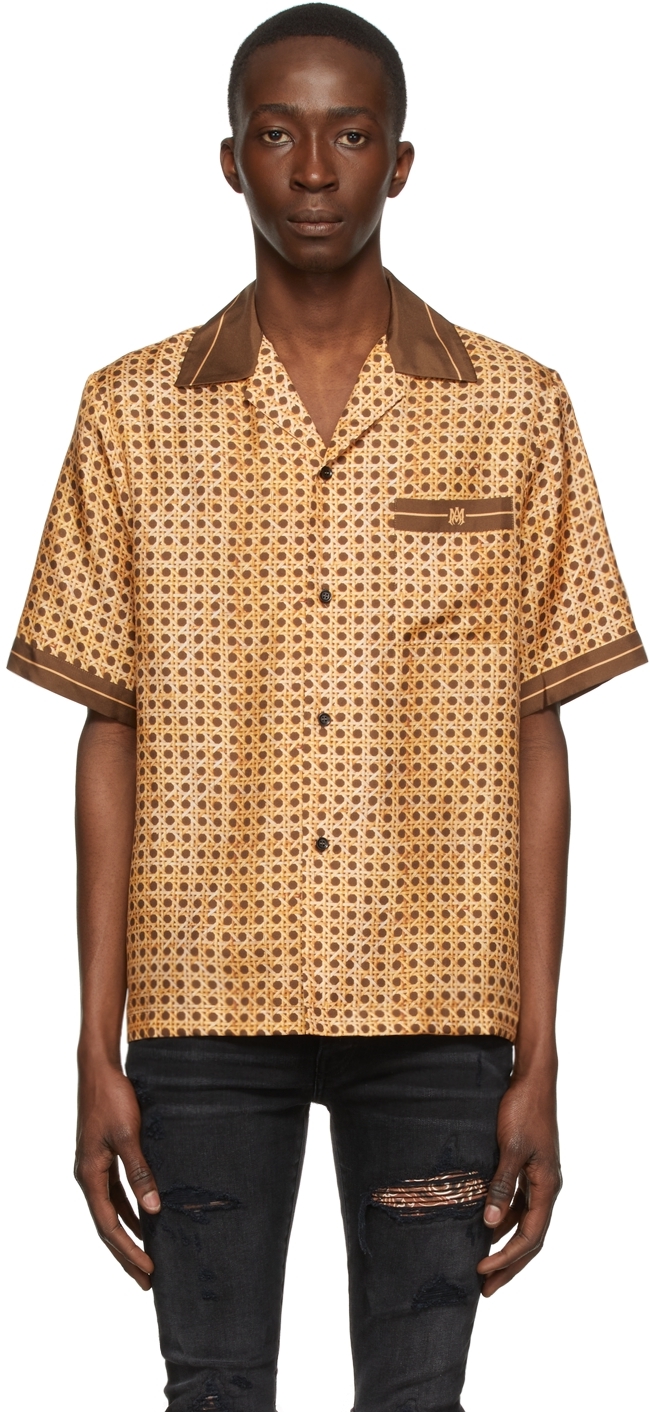 AMIRI Brown Silk Shirt