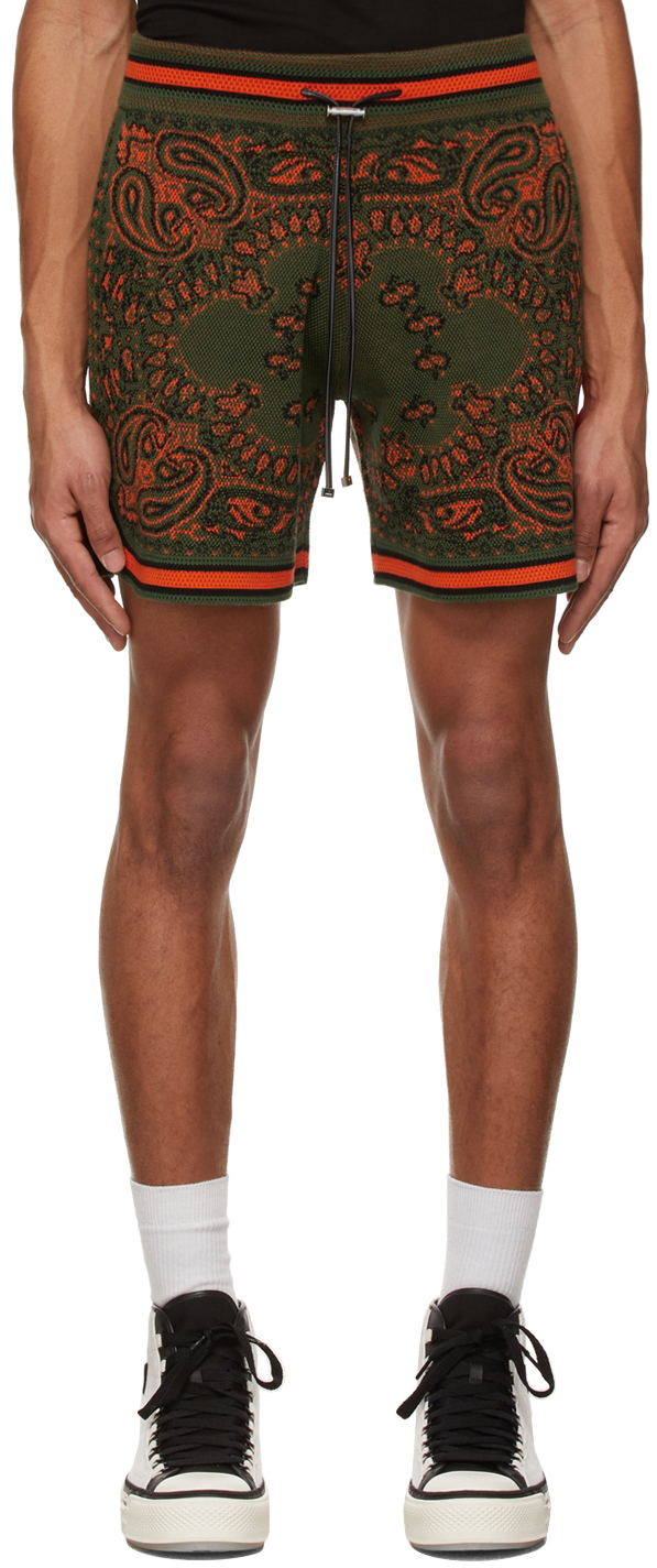Homme Vêtements Shorts Shorts casual Bandana knit shorts Amiri pour homme en coloris Vert 