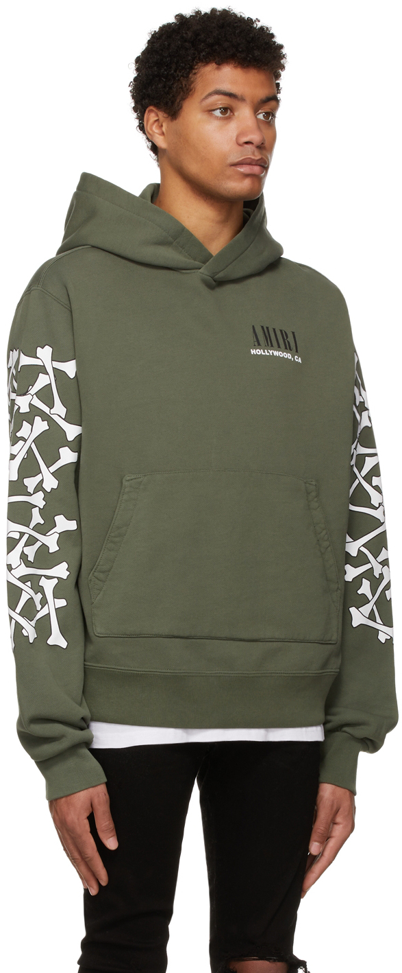 AMIRI Khaki Bones Hoodie | Smart Closet