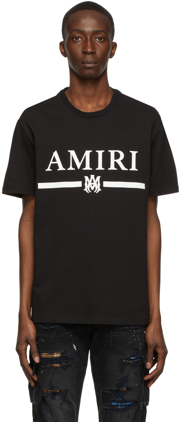 AMIRI: Black Cotton T-Shirt | SSENSE
