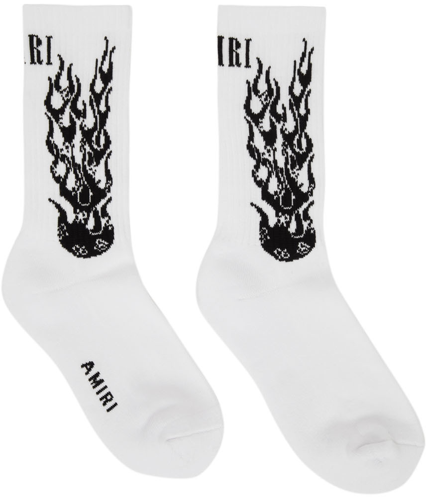 AMIRI White Flames Socks