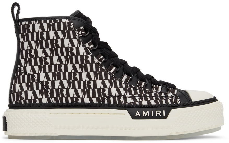 AMIRI Black & White Court High Sneakers
