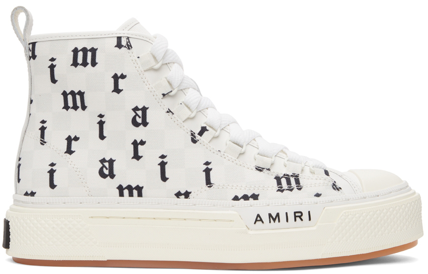 AMIRI White English Court Hi Sneakers
