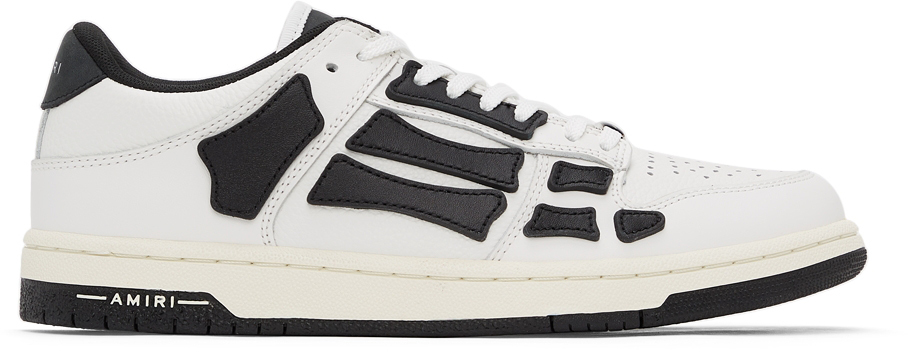 Amiri White And Black Skel-top Low Leather Sneakers | ModeSens