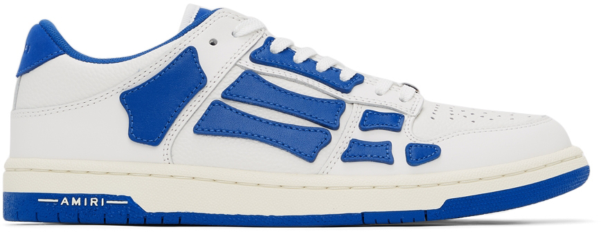 AMIRI White & Blue Skel Top Low Sneakers