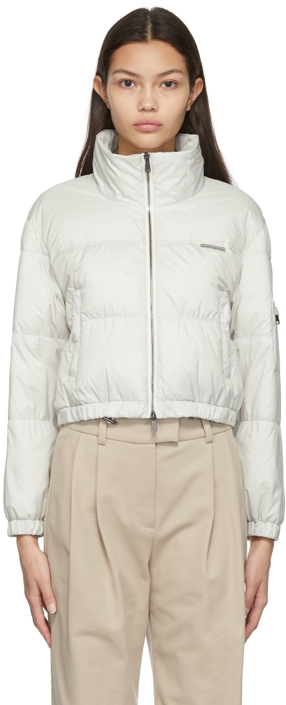 Brunello Cucinelli Off-White Down Padded Jacket