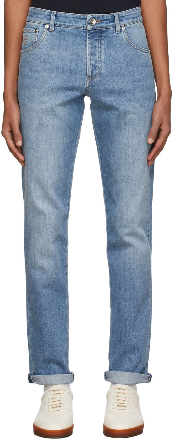 Brunello Cucinelli Blue Comfort Skinny Jeans