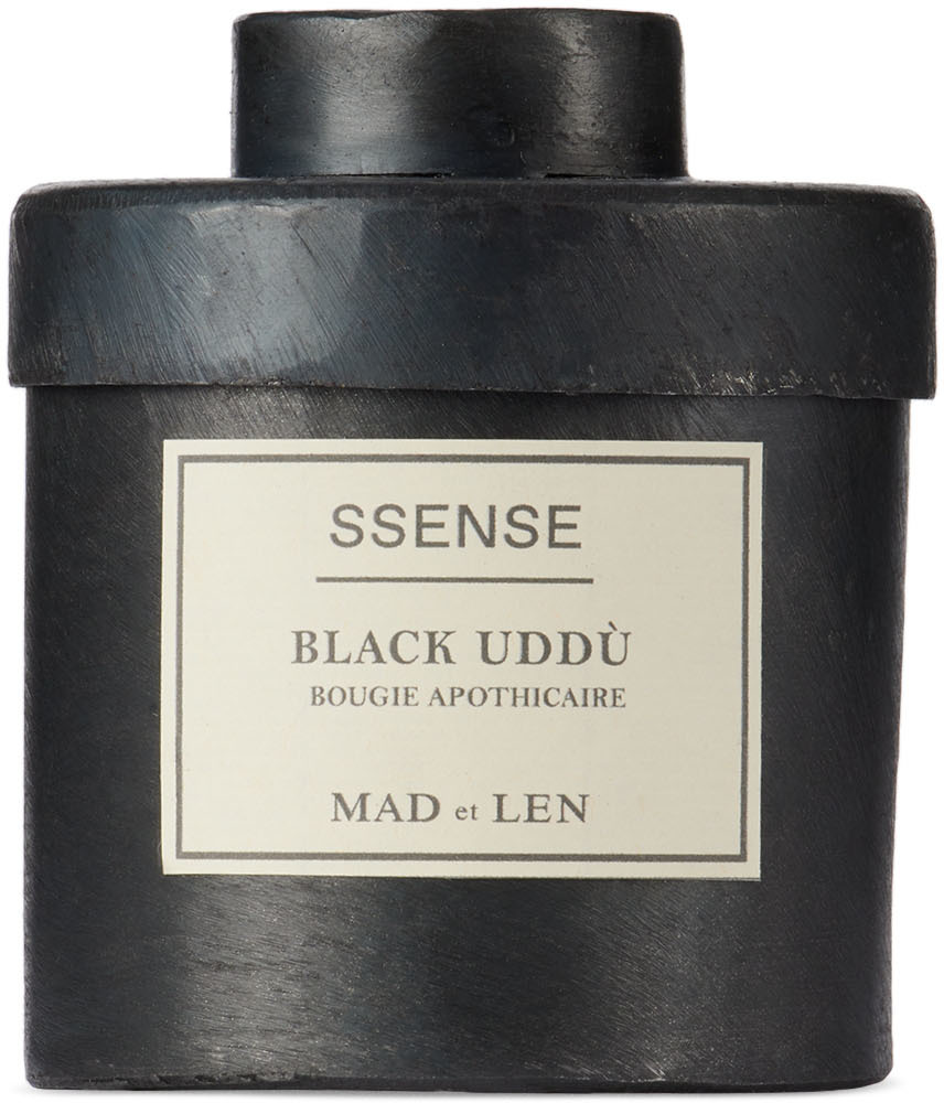 Mad Et Len Ssense Exclusive Black Small Uddù Candle In Black Wax