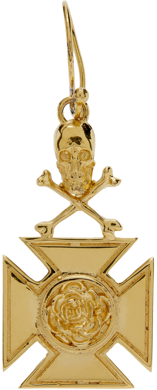 Enfants Riches Déprimés Gold Cross Single Earring