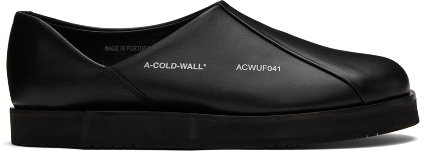 Black Geometric Model 3 Loafers by A-COLD-WALL* on Sale
