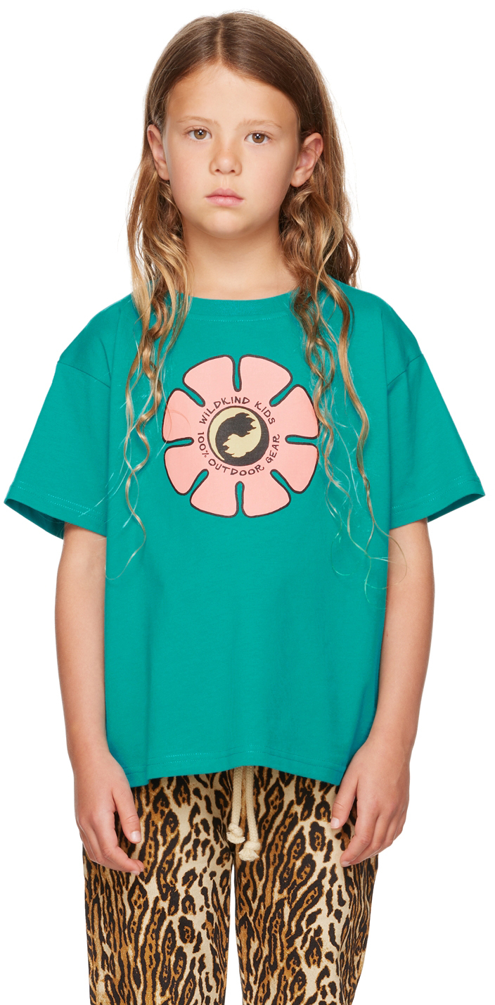 Kids Green Oversized T-Shirt by Wildkind | SSENSE