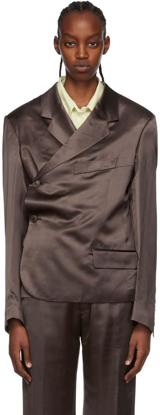 Martine Rose Brown Viscose Blazer | Smart Closet