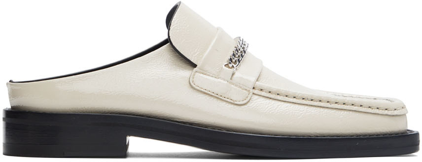 Martine Rose Off-white Square Toe Loafers In Offwpt Off White Pat