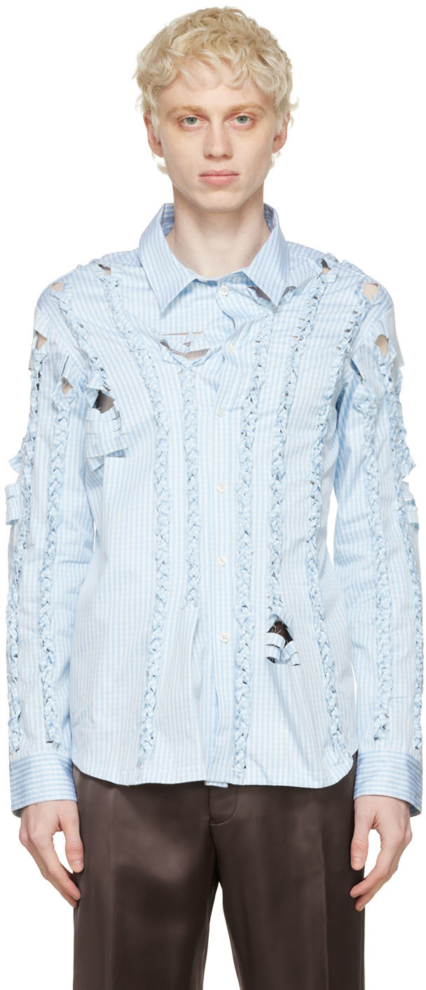 Martine Rose Blue Cotton Shirt