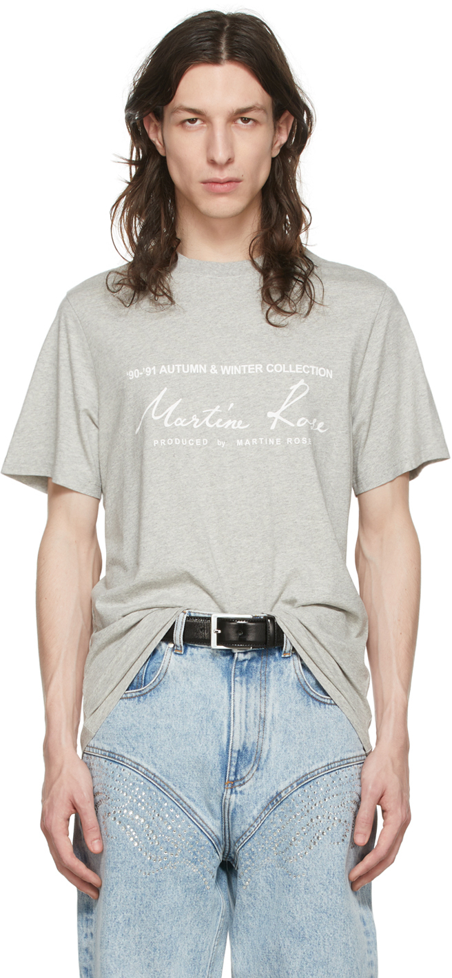 Martine Rose: グレー コットン Tシャツ | SSENSE 日本