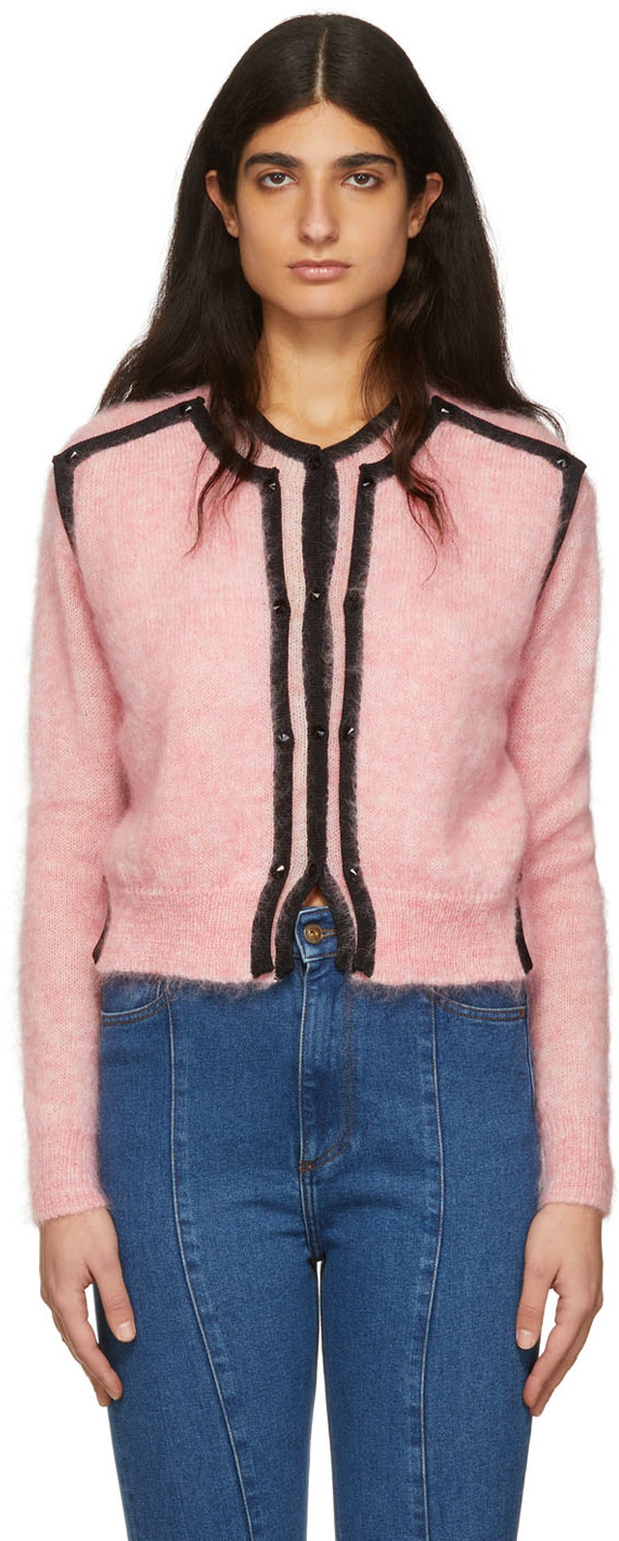 Y/Project: Pink Mohair Cardigan | SSENSE
