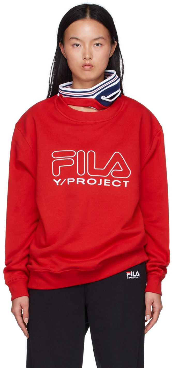 Y/Project Red Fila Edition Cotton Sweatshirt