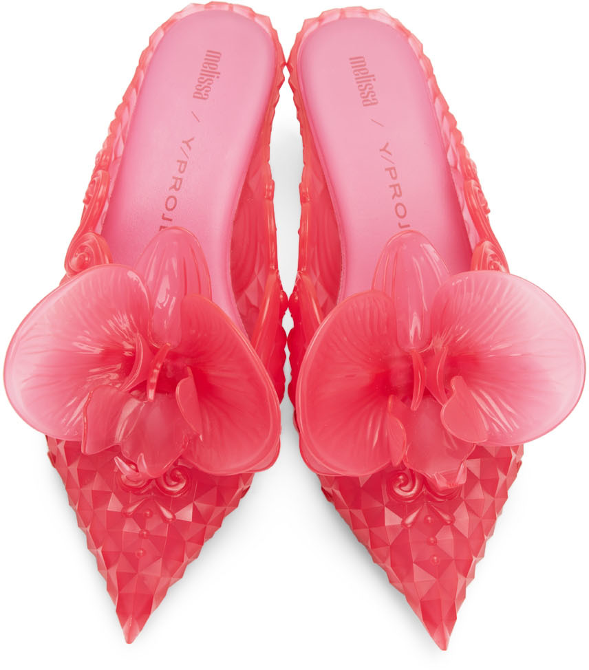 Y/Project Pink Melissa Edition Floral Point Mules | Smart Closet