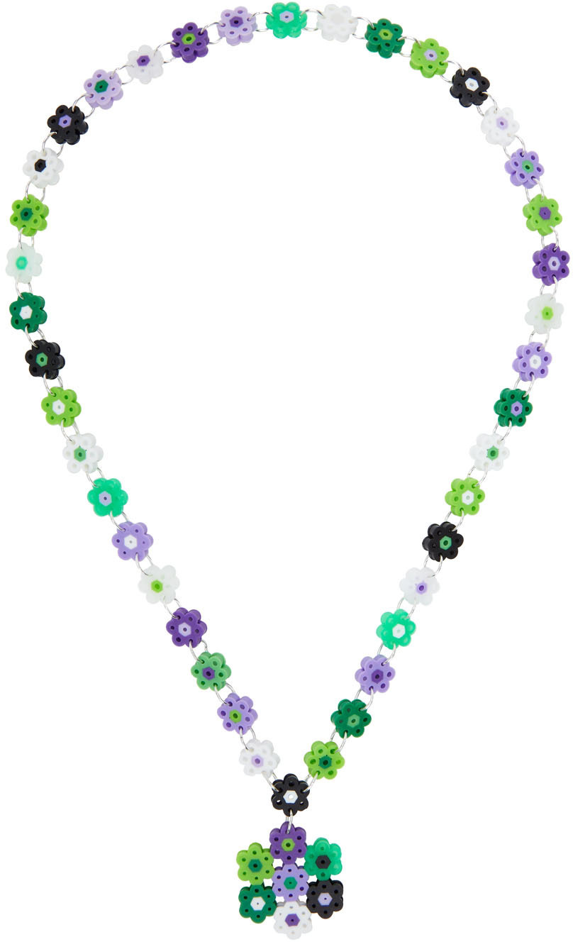 Anna Sui SSENSE Exclusive Multicolor Daisy Chains Pendant Necklace