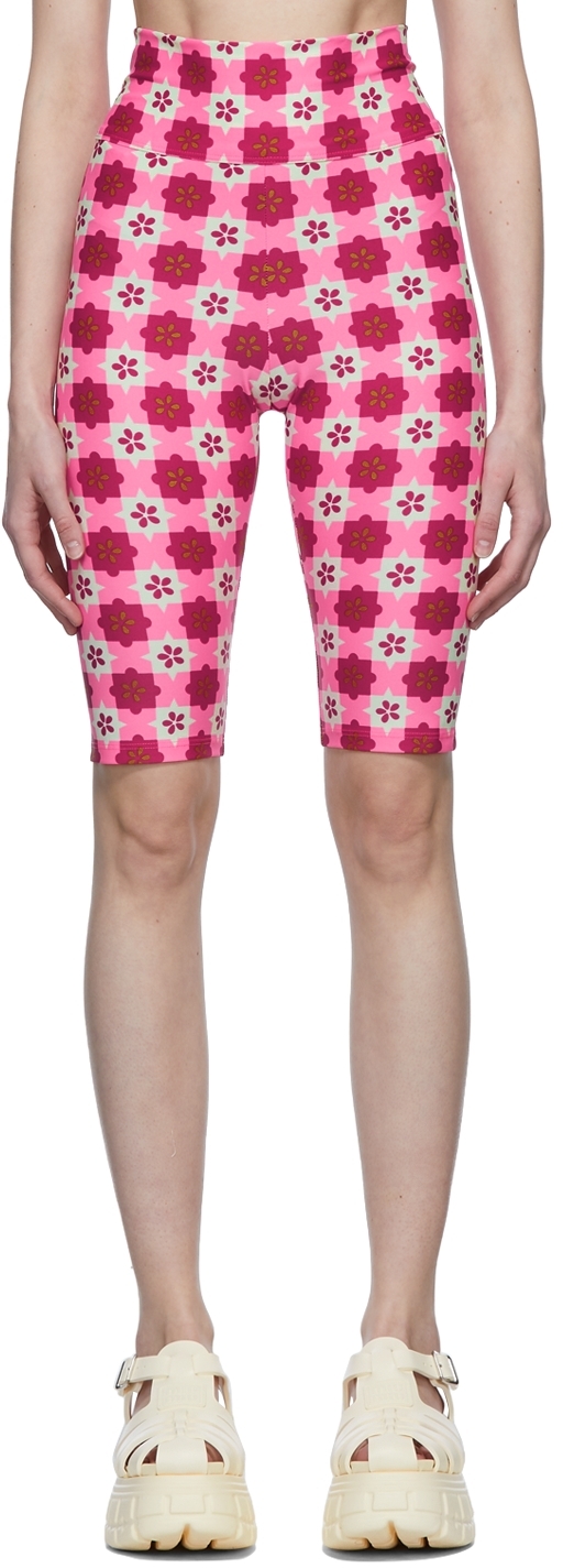Anna Sui Pink Utopian Gingham Shorts