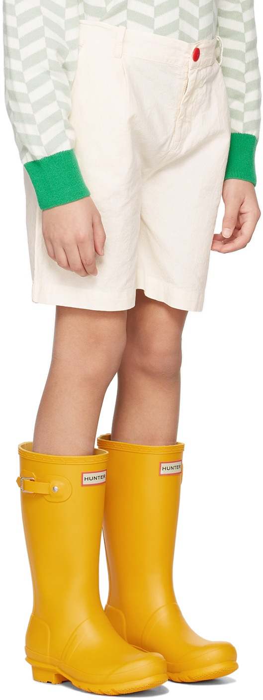 The Campamento Kids Off-white Pear Shorts In Cream