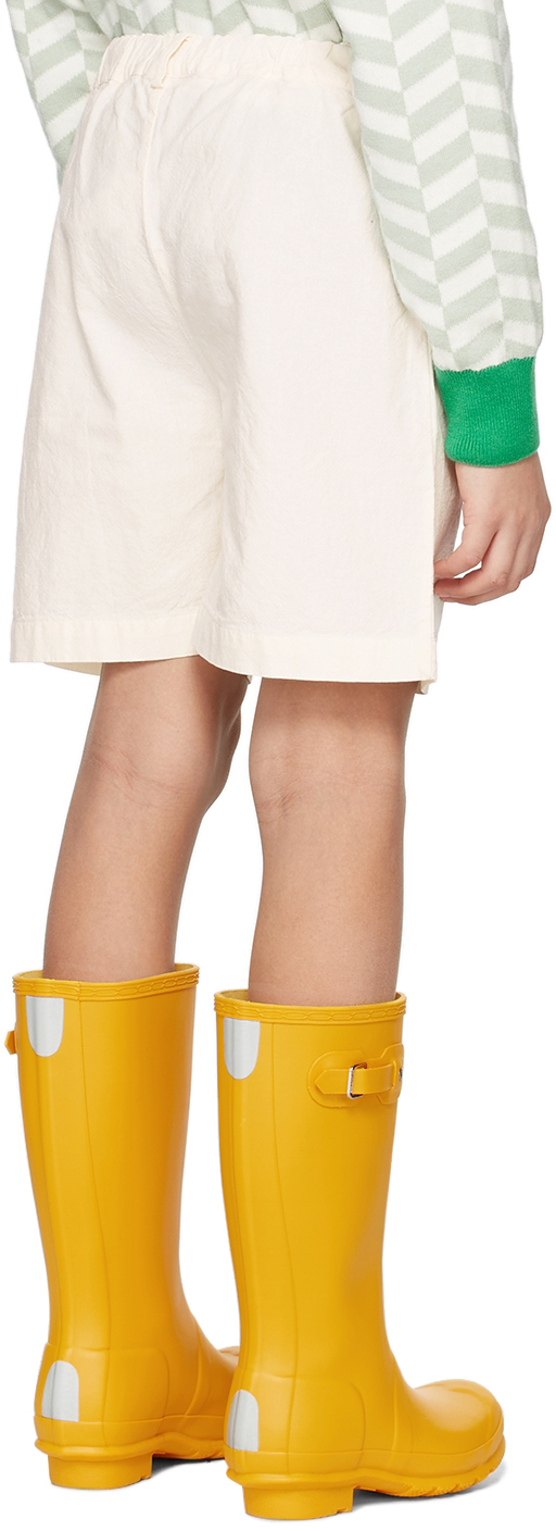 The Campamento Kids Off-white Pear Shorts In Cream
