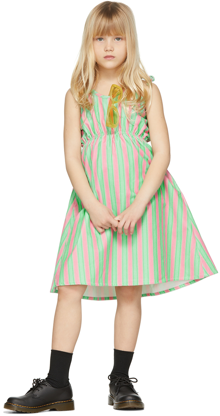 Ssense Bambina Abbigliamento Vestiti Vestiti stampati Kids Green & Pink Fluor Dress 