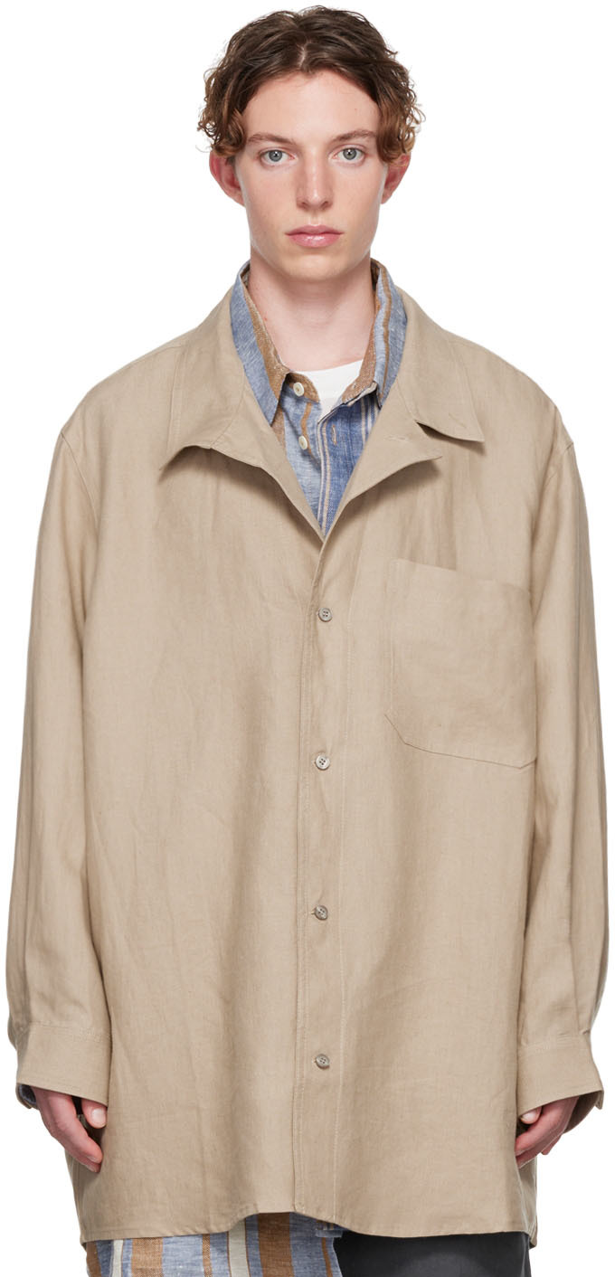 Beige Linen Shirt