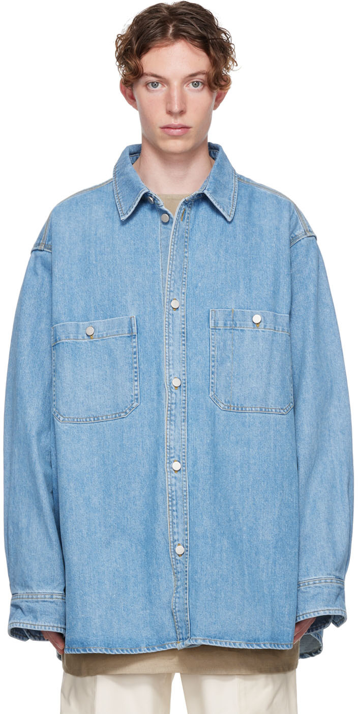 通信販売サイト hed mayner レイヤードシャツ ブルー Sサイズ | www ...