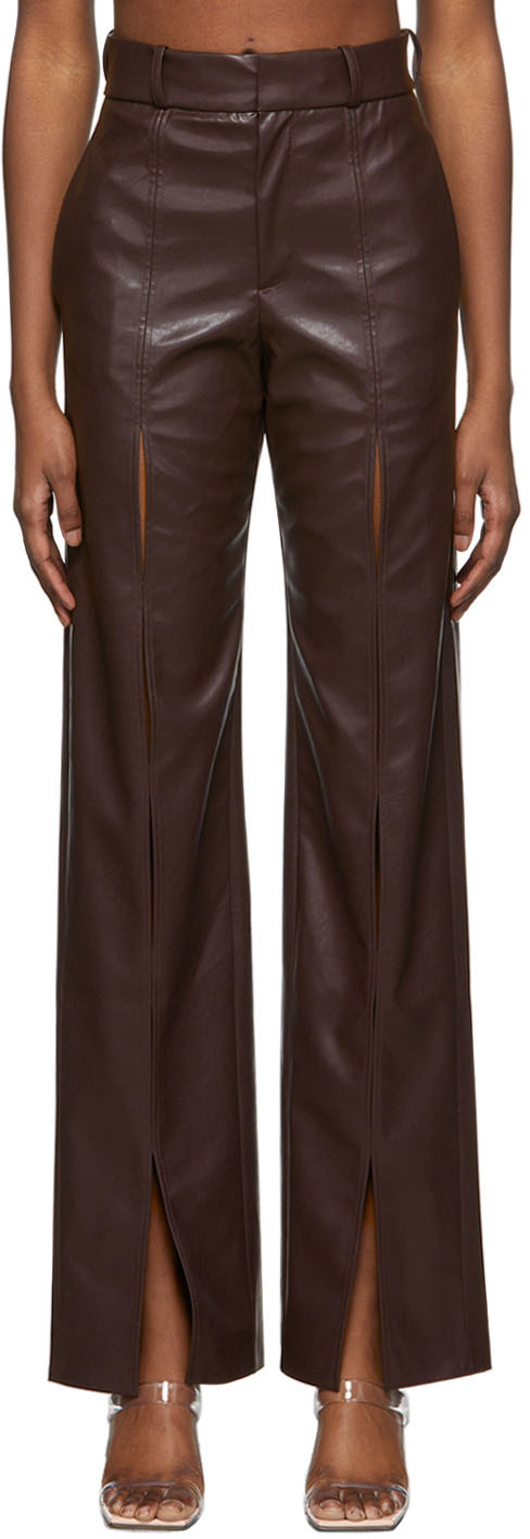 Yuzefi Burgundy Split Trousers