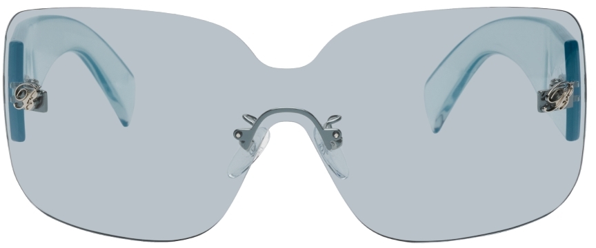 BLUMARINE BLUE NICOLA BROGNANO SUN MASK SUNGLASSES 