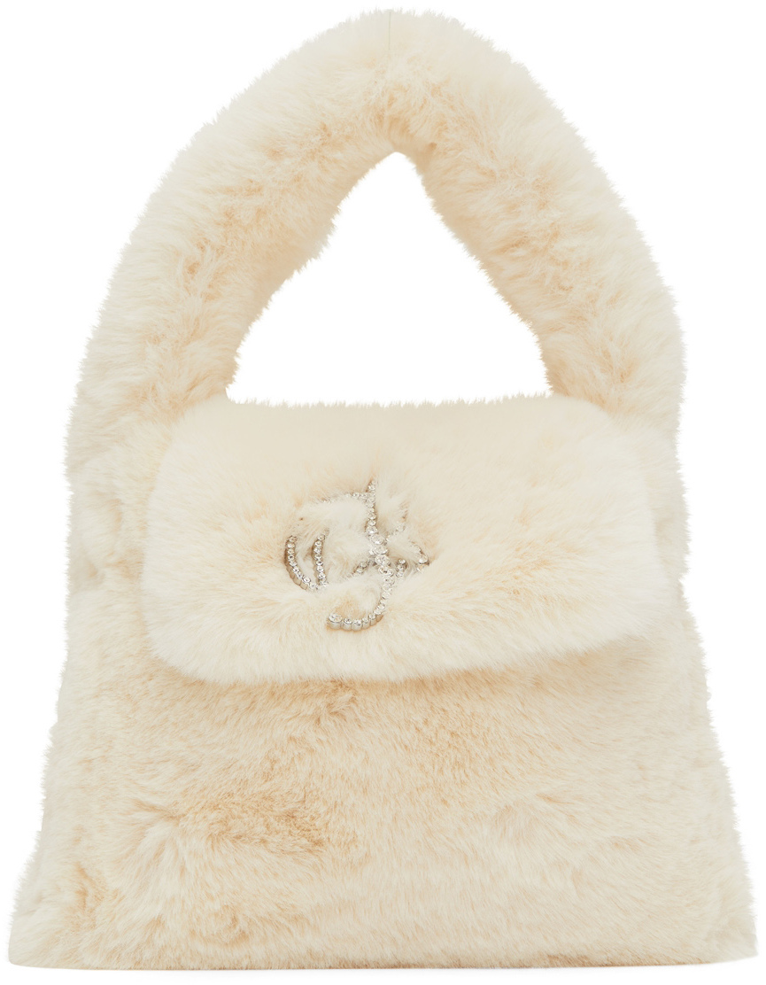 Blumarine Off-White Eco-Fur Bag