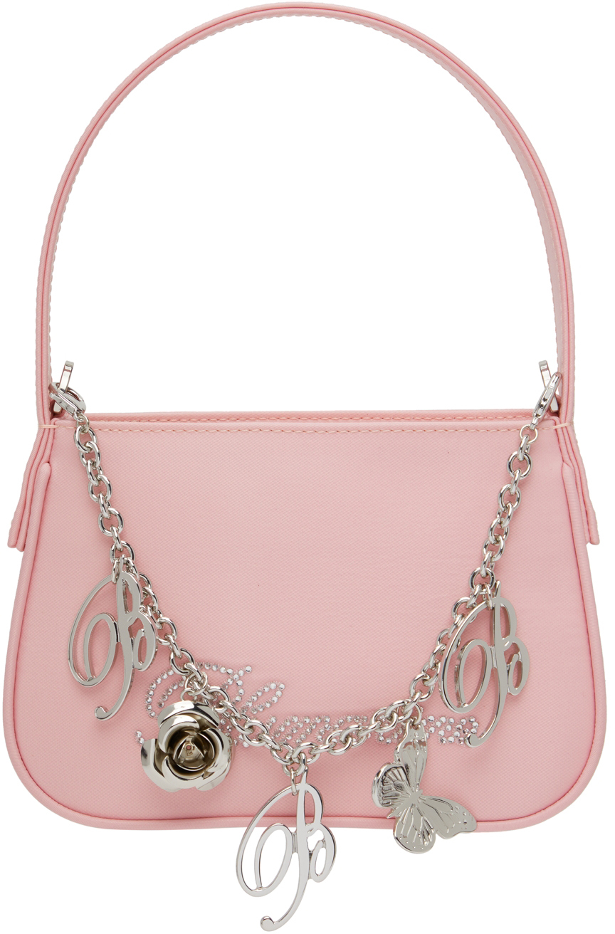 Womens Shoulder bags Blumarine Shoulder bags Pink Blumarine Synthetic Embroidered Hand Bag in Dusty Pink 