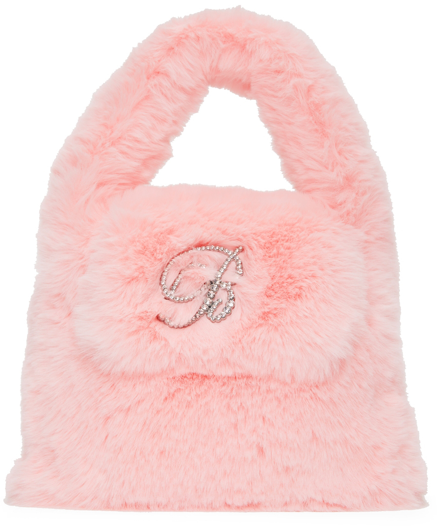 Pink Eco-Fur Shoulder Bag by Blumarine on Sale