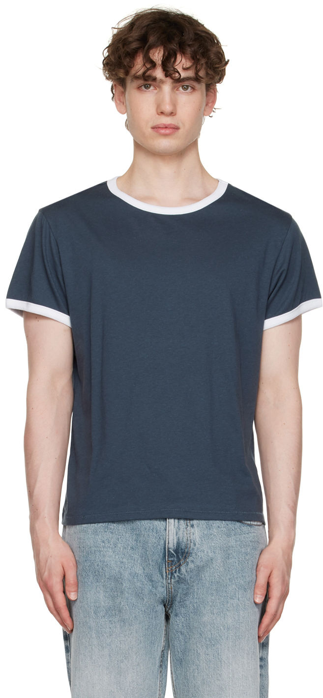 SSENSE Exclusive Navy Ringer T-Shirt