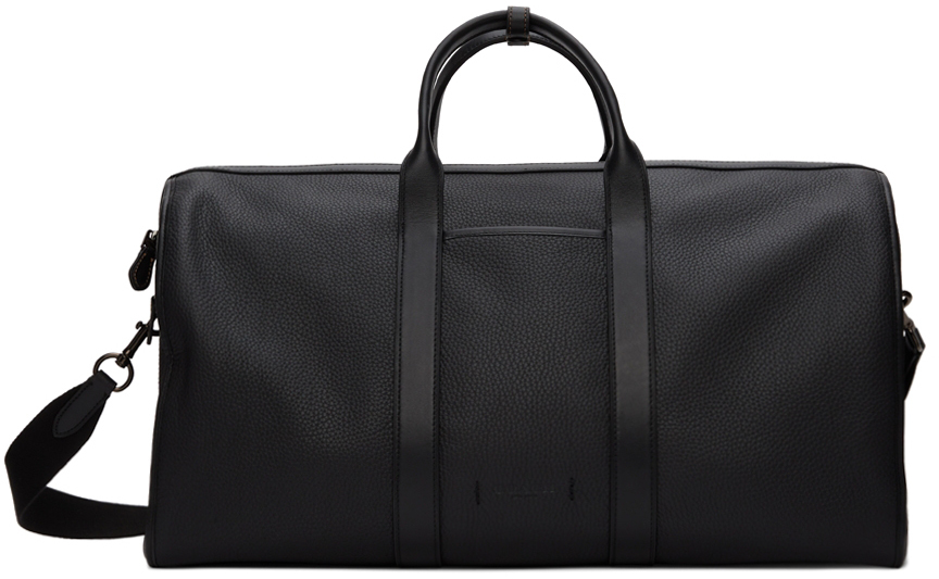 Coach Black Leather Gotham Duffle In Jiblk | ModeSens