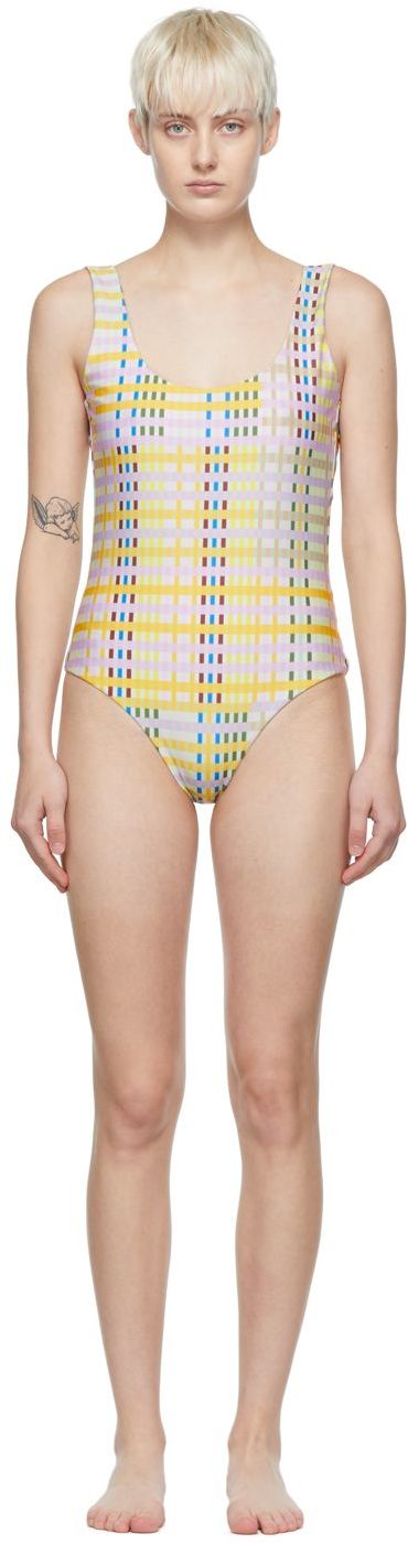 SSENSE Exclusive Yellow Angela One-Piece Swimsuit